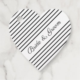 Elegantes Schwarz-Weiß Geschenkanhänger