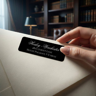 Elegantes Schwarz-Weiß-Hochzeitsplatz