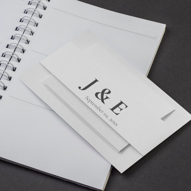 Elegantes Schwarz-Weiß-Hochzeitstil Einladungsbanderole (Customize your wedding envelope liner in such a way that amaze your guests)