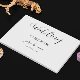 Elegantes Schwarz-Weiß-Hochzeitstil Gästebuch