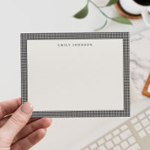 Elegantes Schwarz-Weiß-Houndstooth-Monogramm