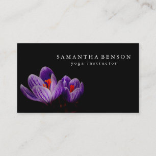 Elegantes Schwarz-Weiß-Lotusblumen-Logo Yoga Gesch Visitenkarte