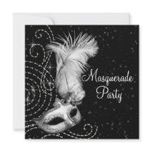 Elegantes Schwarz-Weiß-Masquerade-Party