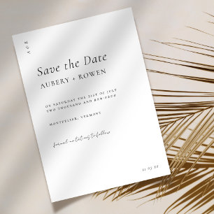 Elegantes Schwarz/Weiß Minimalistisch Einfache Hoc Save The Date