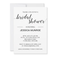 Elegantes Schwarz-Weiß-Minimalistisches Brautparty