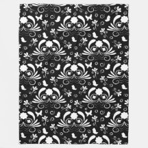 Elegantes Schwarz-Weiß mit Blumen