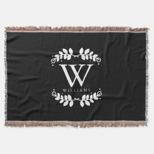 Elegantes Schwarz-Weiß-Monogramm Decke