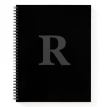 Elegantes Schwarz-Weiß-Monogramm 