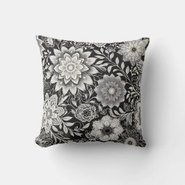 Elegantes Schwarz-Weiß-Muster Kissen