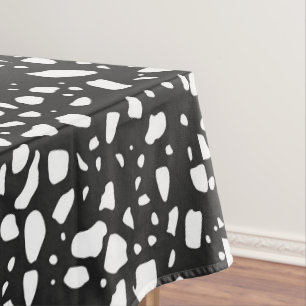 Elegantes Schwarz-Weiß-Muster Modern Tischdecke