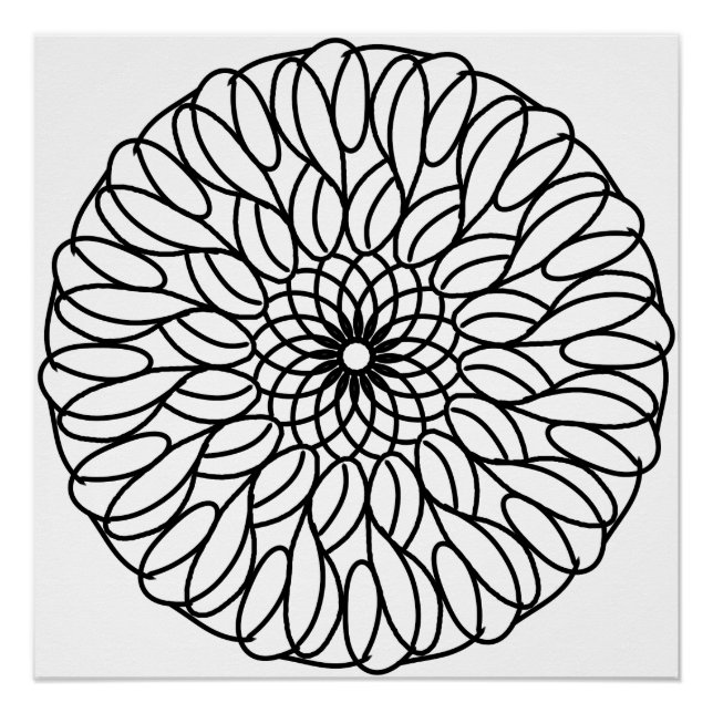 Elegantes Schwarz & Weiß (oder Farbe Ihrer eigenen Poster (Vorderseite)