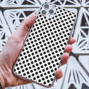 Elegantes Schwarz-Weiß-POlka-Dots-Muster Classic Case-Mate iPhone Hülle