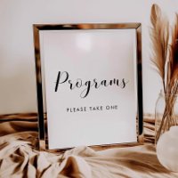 Elegantes Schwarz-Weiß-Programm Hochzeitszeichen