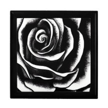 Elegantes Schwarz-Weiß-Rose