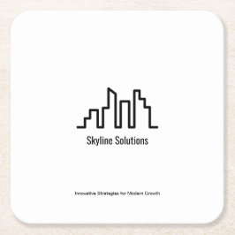 Elegantes Schwarz-Weiß-Set mit 6 Untersetzer