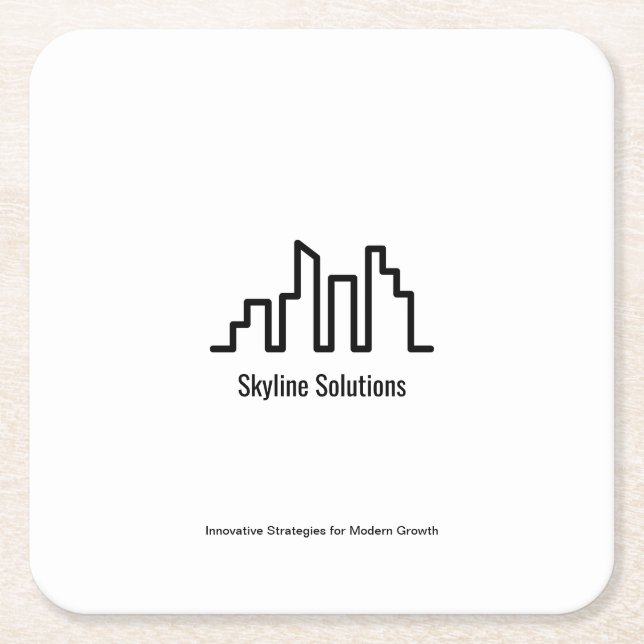 Elegantes Schwarz-Weiß-Set mit 6 Untersetzer (Vorderseite)