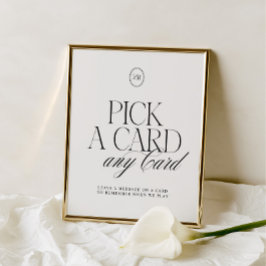 Elegantes Schwarz-Weiß-Wähle-eine-Karte-Hochzeitss