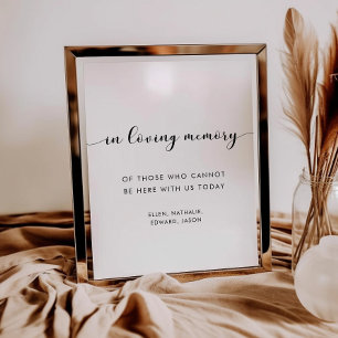 Elegantes Schwarz-Weiß-Zeichen in liebevoller Erin Poster