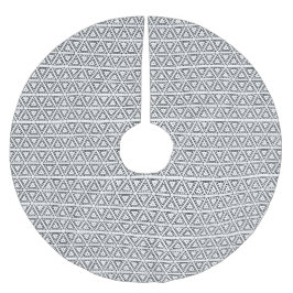 Elegantes Schwarz-weißes dreieckiges geometrisches Polyester Weihnachtsbaumdecke