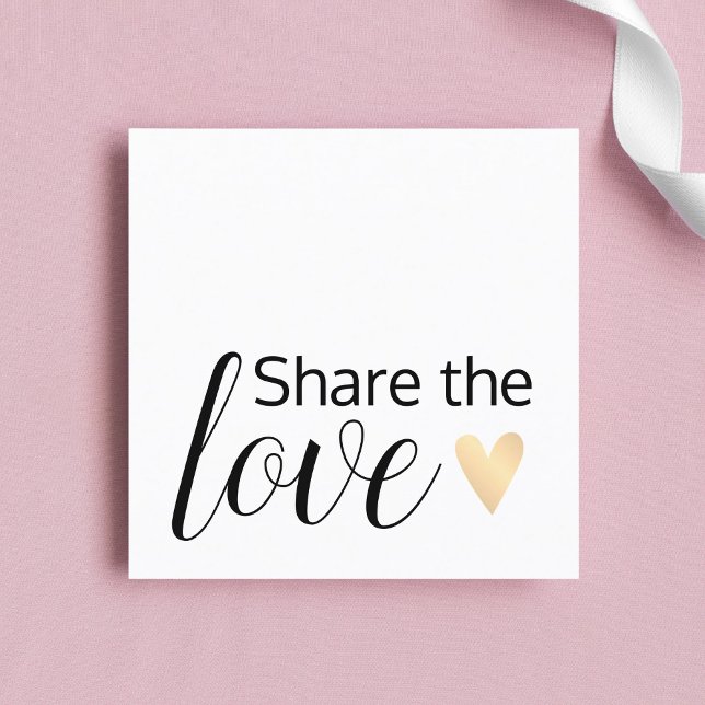 Elegantes Schwarz-weißes Goldenes Herz Beauty Salo Empfehlungskarte (Von Creator hochgeladen)