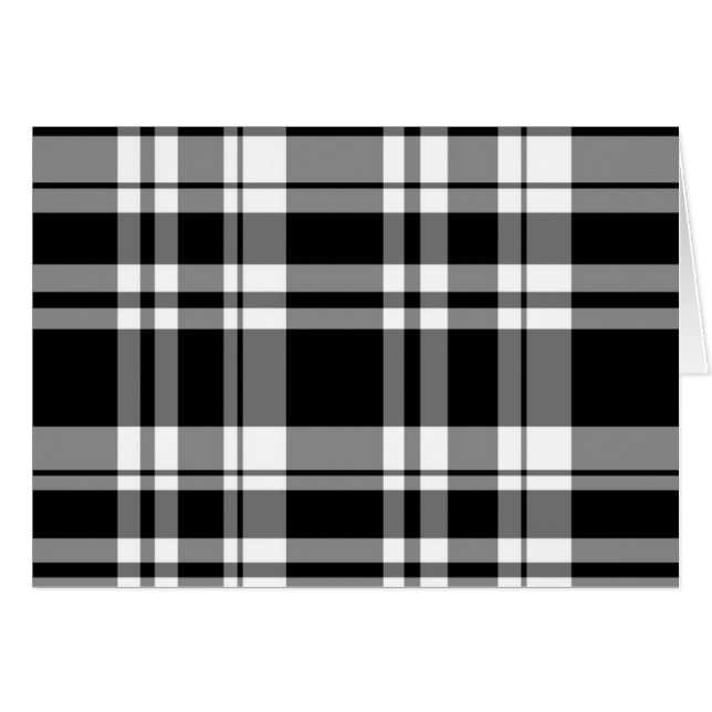 elegantes, Schwarz-weißes kariertes Muster (Vorderseite (Horizontal))