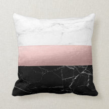 elegantes Schwarz-weißes Marmor-Imitat Rose Gold