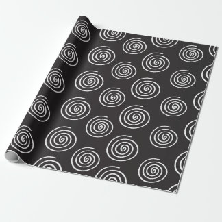 Elegantes schwarz-weißes Spiralpapier Geschenkpapier