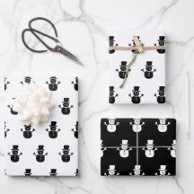 Elegantes Schwarz-weißes Weihnachtsgeschenk