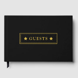 Elegantes Schwarzes 9"x6" Gästebuch für jeden beso