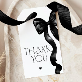 Elegantes schwarzes Band-Abschluss-Dankeschön-Tag Geschenkanhänger