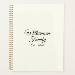 Elegantes, schwarzes, benutzerdefiniertes Skriptfa Planer