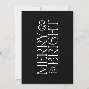 Elegantes schwarzes Blattwerk, moderne minimale Ty Feiertagskarte