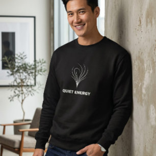 Elegantes schwarzes Crewneck-Sweatshirt   Stille E Sweatshirt
