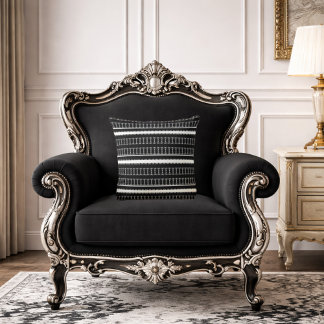 Elegantes Schwarzes Dekorativ Kissen