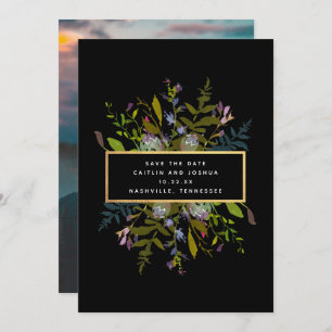 Elegantes Schwarzes Foto Wasserfarbe S Save The Date