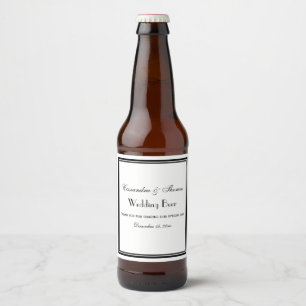 Elegantes schwarzes gerahmtes H-Bierflaschenetiket Bierflaschenetikett