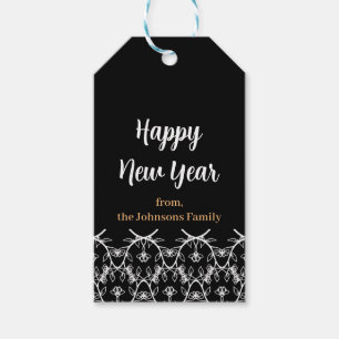Elegantes Schwarzes Glück Neues Jahr Geschenkanhänger