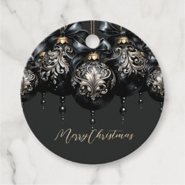 Elegantes schwarzes Gold baubles Luxus Weihnachtsa Geschenkanhänger