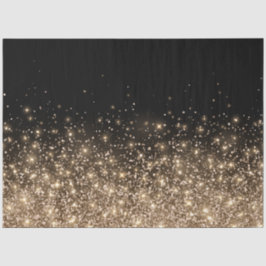 Elegantes Schwarzes Gold Bronze Glitzer Seidenpapier