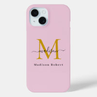 Elegantes Schwarzes Gold Monogram, erstes Funny Sc