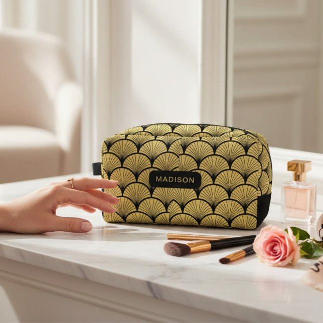 Elegantes Schwarzes Golden Traumstrecke Airolo - G Waschbeutel (Von Creator hochgeladen)