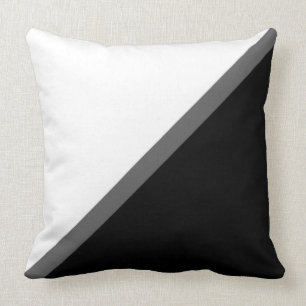 Elegantes Schwarzes Grau und Weiß Kissen