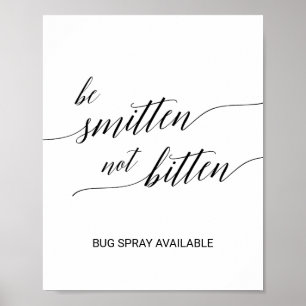 Elegantes schwarzes Kalligrafie-Schild 'Verliebt, Poster