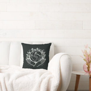 Elegantes schwarzes Kissen