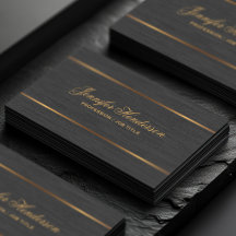 Elegantes schwarzes Leinengewebe Goldrahmen Profes