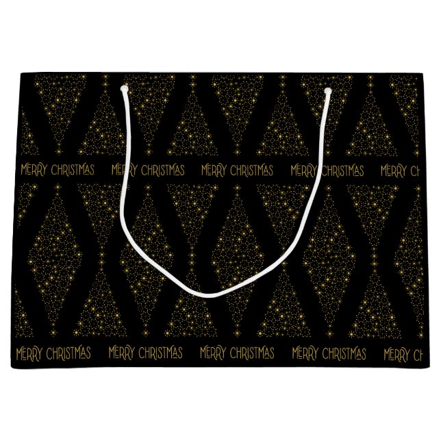 Elegantes Schwarzes Meer Große Geschenktüte (Vorderseite)