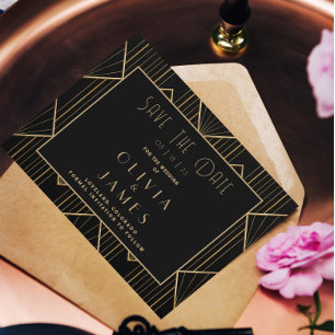 Elegantes Schwarzes Meer Save The Date