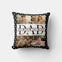 Elegantes schwarzes Punkte-4-Foto-Dad-Geschenk