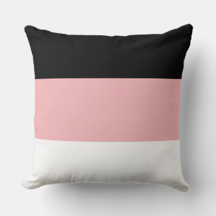 Elegantes schwarzes rosa und weißes Wurfkissen Kissen