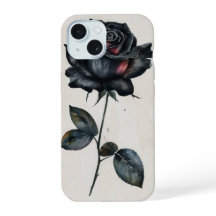 Elegantes schwarzes Rosen-Gothic-Blumen-Handyhülle